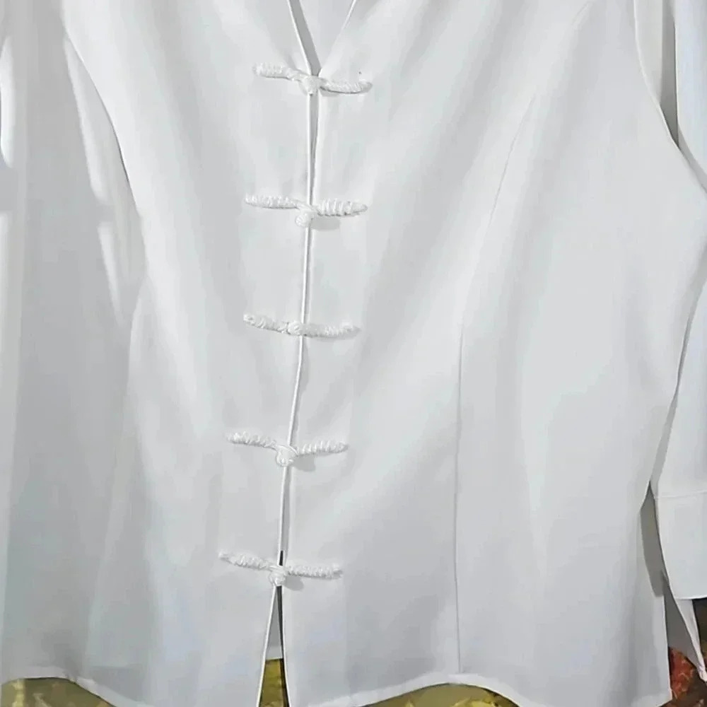 Petite Large White Blouse by Kathy Che - Picture 6 of 8